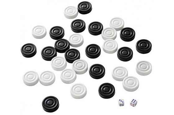 Пластиковые фишки для нард с кубиками 30 мм 