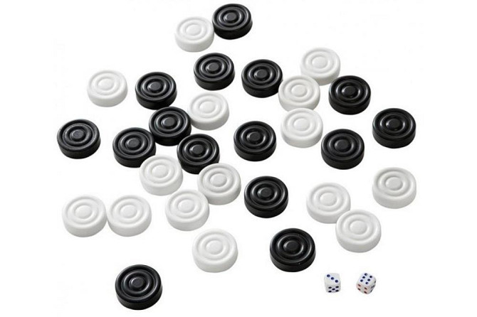Пластиковые фишки для нард с кубиками 30 мм  - изображение 2