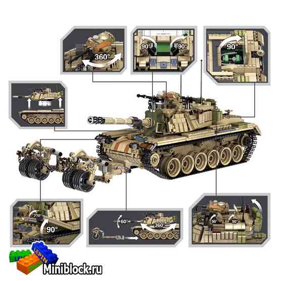 PANLOS BRICK 632004 ТАНК M-60 MAGACH 