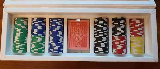 Набор для покера-итальянская кожа, ручная работа 