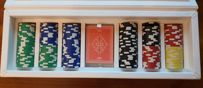 Набор для покера-итальянская кожа, ручная работа  - изображение 1