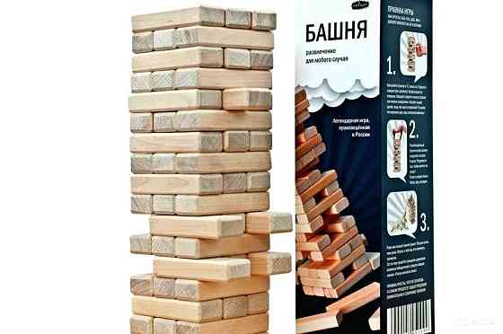 Дженга Jenga Настольная игра Башня 54 бруска 