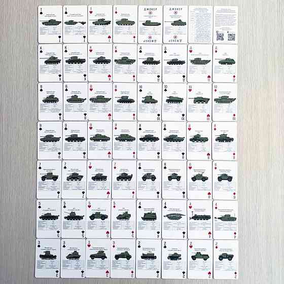 Игральные карты "Танки Британии периода В.М.В." 