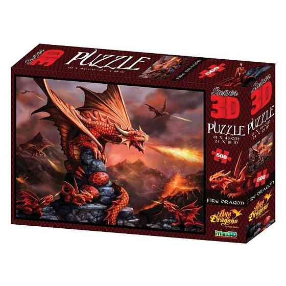 Пазл Super 3D "Огненный дракон", 500 дет. 