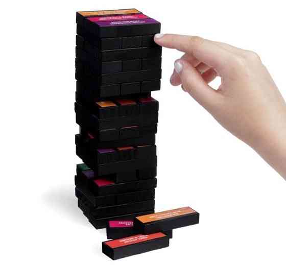 Падающая башня «Искушение» с фантами, 54 бруска 