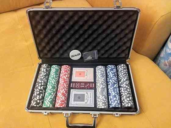 Новый набор для покера 300, покерный набор в кейсе 