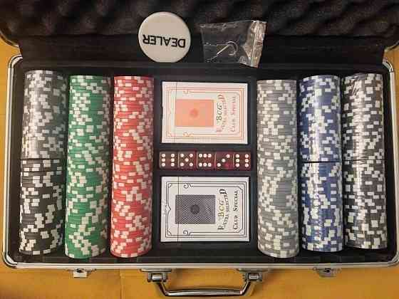 Новый набор для покера 300, покерный набор в кейсе 