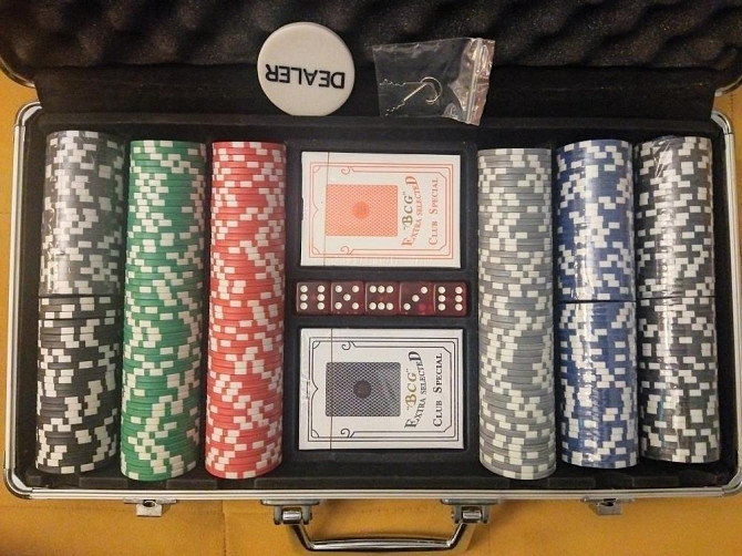 Новый набор для покера 300, покерный набор в кейсе  - изображение 2