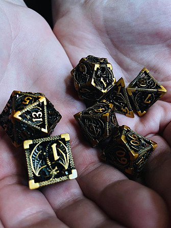 Дайсы D&D Драконы. Металлические полые  - изображение 3