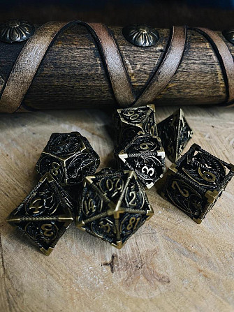 Дайсы D&D Драконы. Металлические полые  - изображение 1