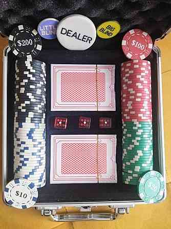 Набор для покера 100, покерный набор в кейсе 