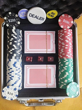 Набор для покера 100, покерный набор в кейсе  - изображение 1