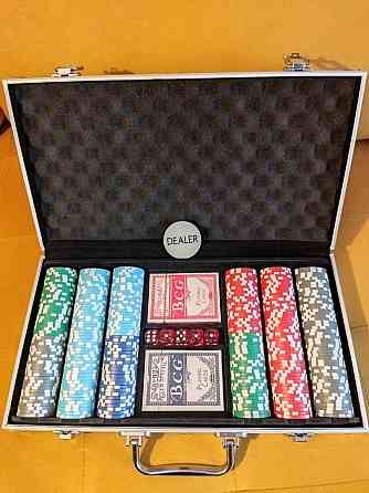 Новый набор для покера 300, покерный набор в кейсе 
