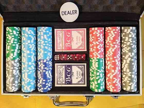 Новый набор для покера 300, покерный набор в кейсе 