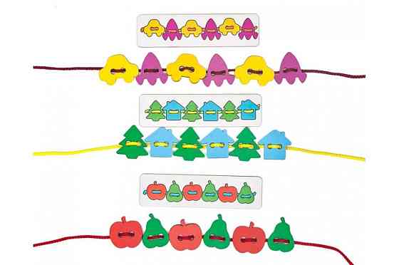 Большой шнуровальный набор (72дет.+плашки-повторяшки) 