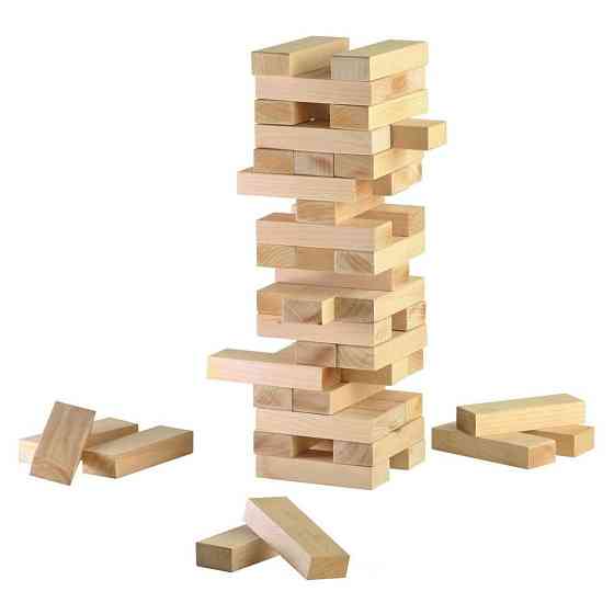Настольная игра деревсяная башня Дженга 