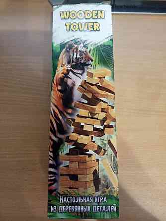 Настольная игра деревсяная башня Дженга 