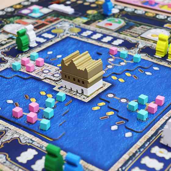 Настольная игра «Амритсар: Золотой Храм», металлические монеты, мешочек и органайзеры к игре 